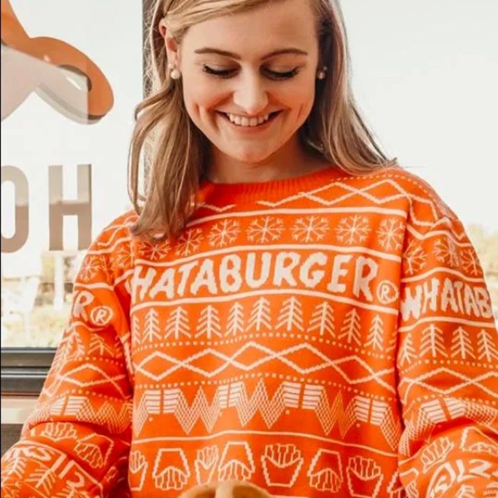 RARE!!! Whataburger Ugly Christmas Sweated Size XL